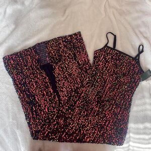 WILD FABLE MULTICOLOR SEQUIN MIDI DRESS